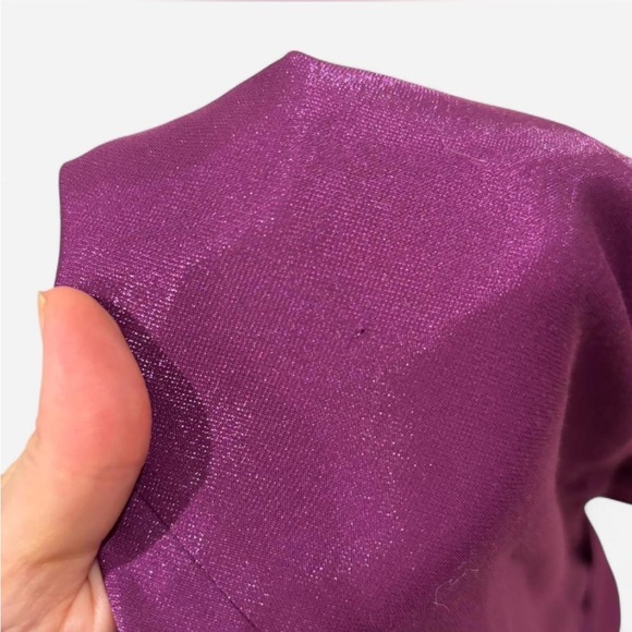 JS Collections Purple Ruched Strapless Sheath Dress - Picture 7 of 12